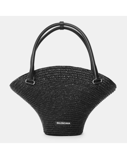 Balenciaga Black Medium Beach Tote Bag