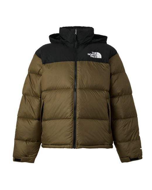 The North Face Green 1996 Retro Nuptse Goose Down Short Puffer Jacket for men