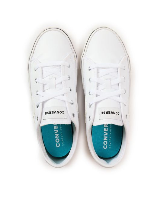 Converse White Run Star Hike Canvas Trainers