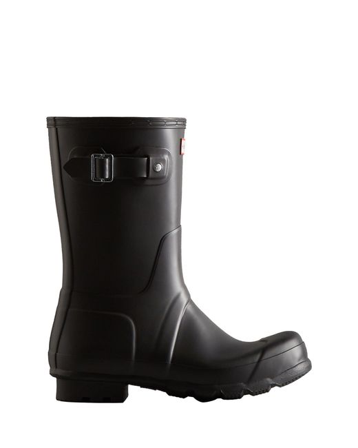 Hunter Black Original Short Wellington Boots for men