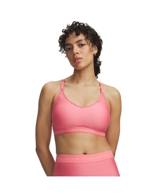 Under Armour Pink Standard Mid Keyhole Sports Bra