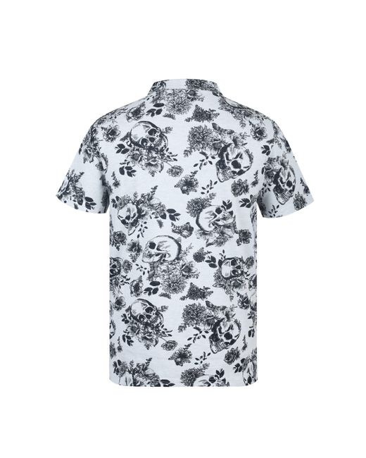 Firetrap Blue All Over Print Polo Top for men