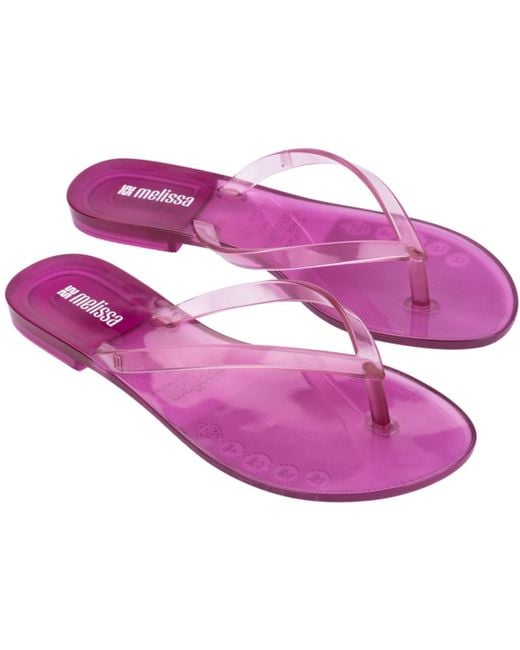 Melissa Purple Harmonic Jelly Flip Flops