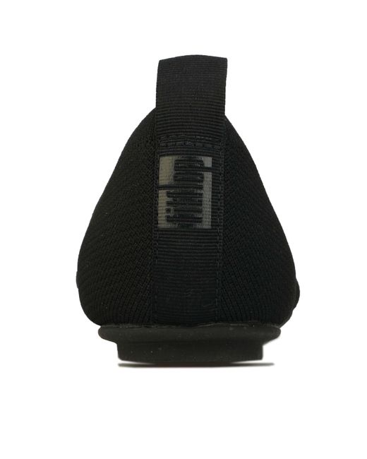 Fitflop Black Allegro E01 Multi-Knit Ballet Pumps