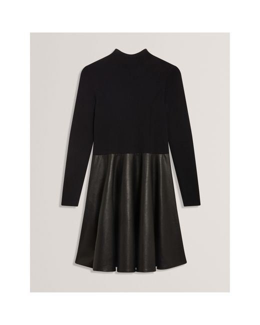 Ted Baker Black Faux Mini Dress