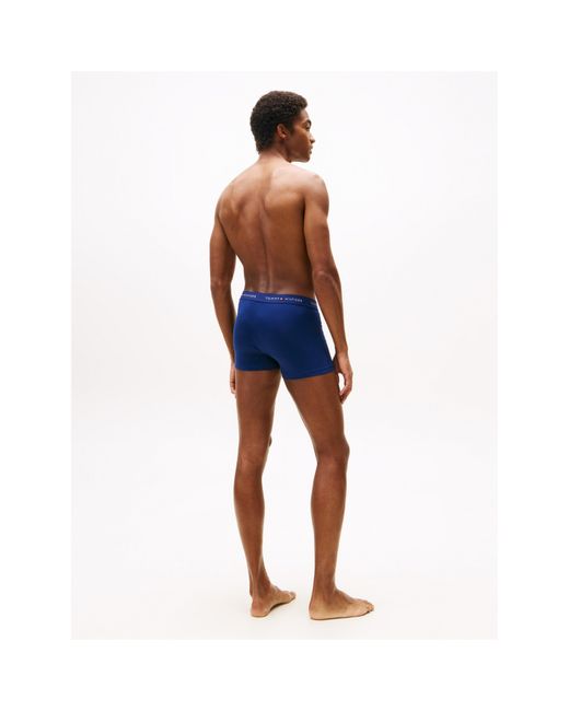 Tommy Hilfiger Blue 3 Pack Signature Waistband Trunks for men