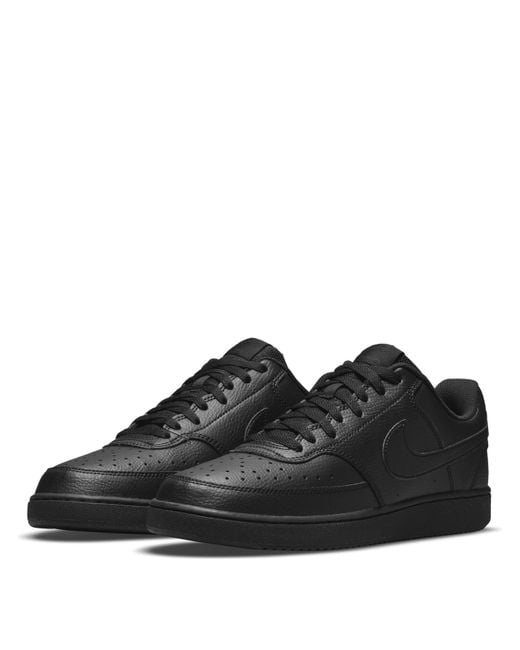 Nike Black Court Vision Low Trainers for men