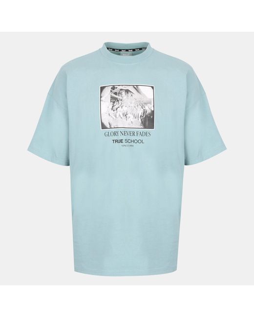 Everlast Blue D Print Cotton Short Sleeve T-Shirt for men