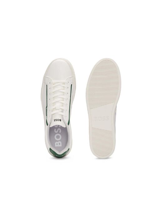 Boss White Rhys Tennis Trainers for men