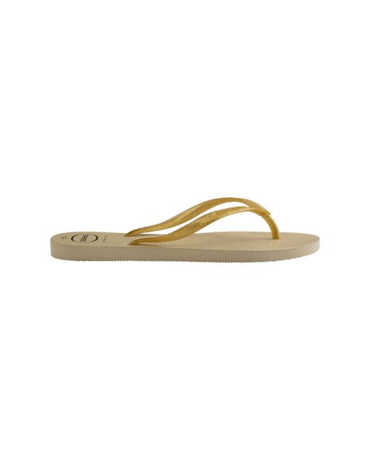 Havaianas Metallic Slim Gloss Flip Flops