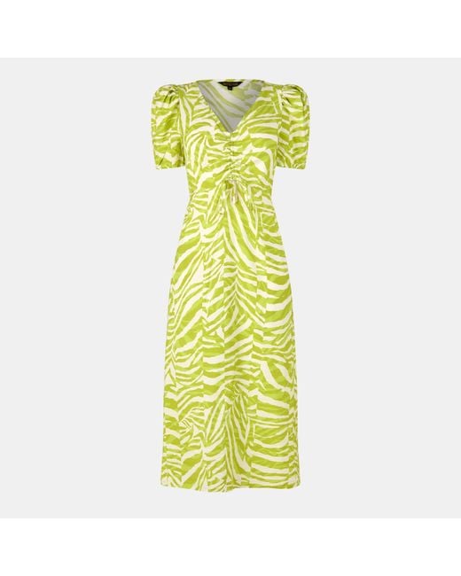 Biba Yellow Printed Tea Dress