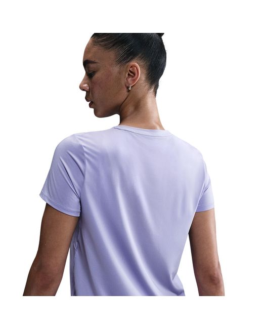 Nike Purple Dri-Fit One Standard Fit Short-Sleeve Top