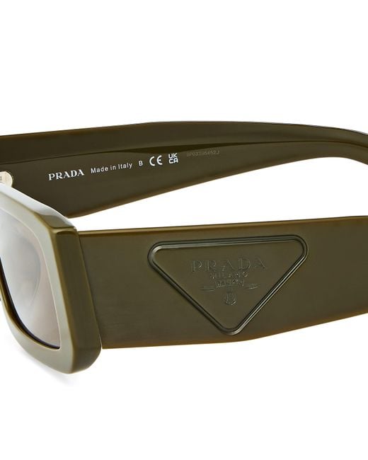 Prada Green 0Pr D09Sd Rectangle Sunglasses for men