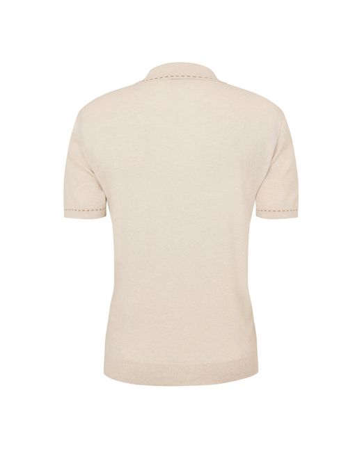Jacob Cohen Natural Short Sleeve Polo Shirt for men