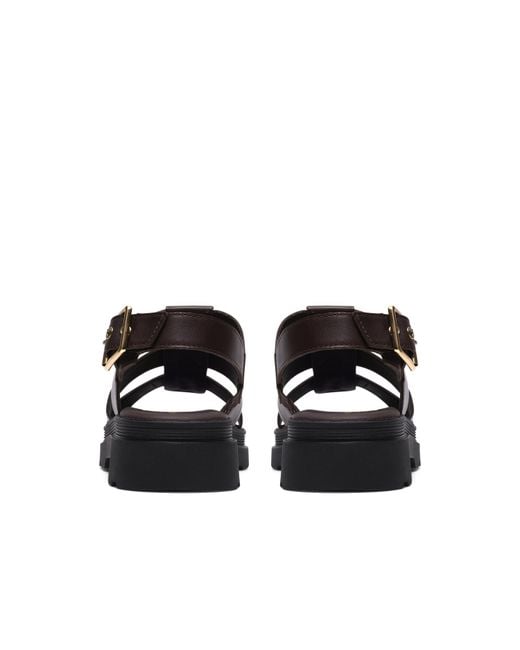 Clarks Black Flat Sandals