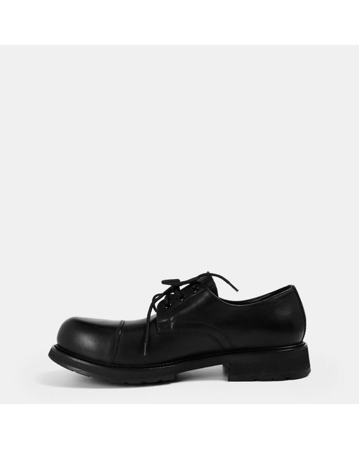 Balenciaga Black Leather Derby Shoes for men