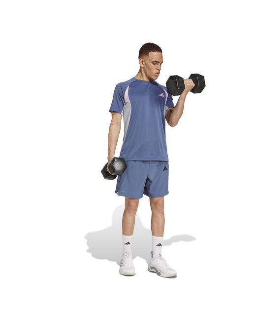 Adidas Blue Climacool Colorblock T-Shirt for men