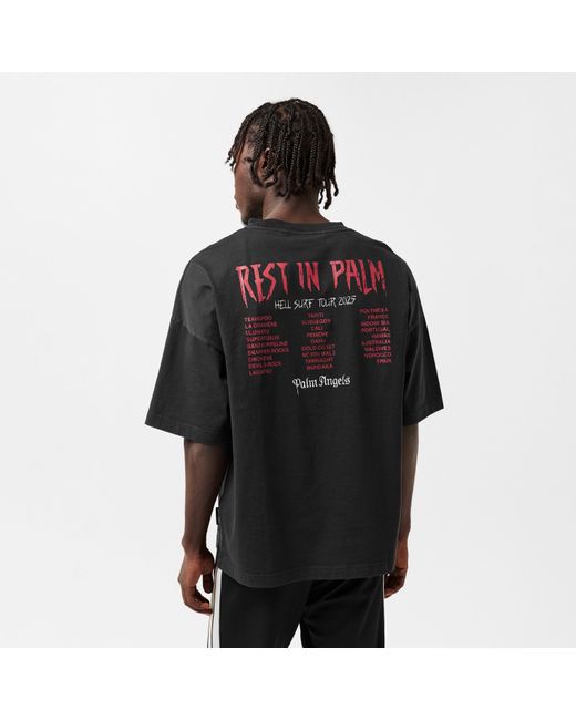 Palm Angels Black Oversized T-Shirt for men
