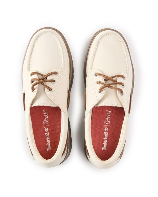 Timberland White Stone Street Natural Nubu Boat Shoes