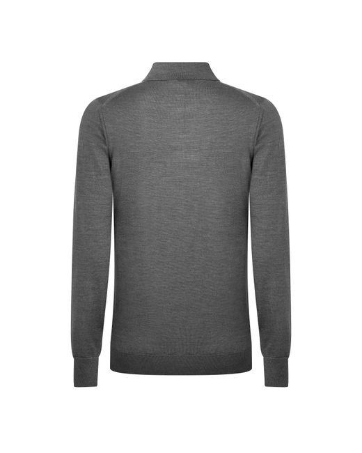 Pal Zileri Gray Pal Knitted Polo Sn64 for men