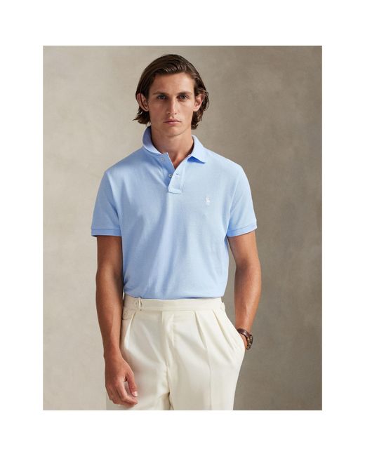 Polo Ralph Lauren Blue Custom Short Sleeve Polo Shirt for men
