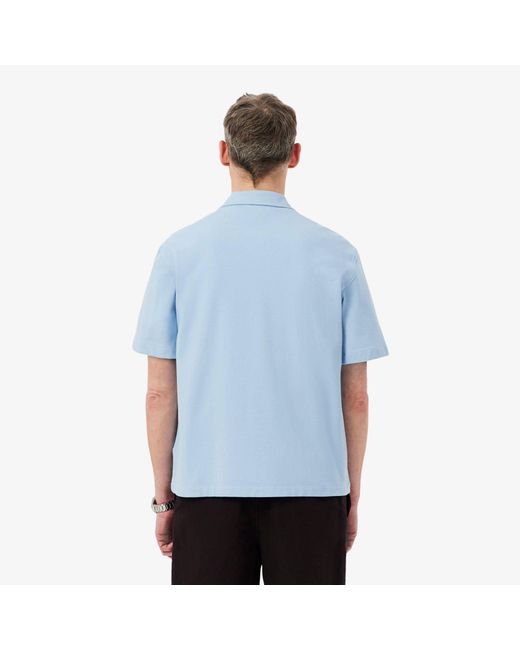 Lacoste Blue Short Sleeve Plain Shirt for men
