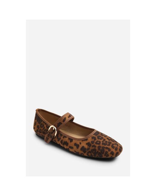 Where's That From Blue Where's Mary Jane Ballet Flats With Buckle Detail