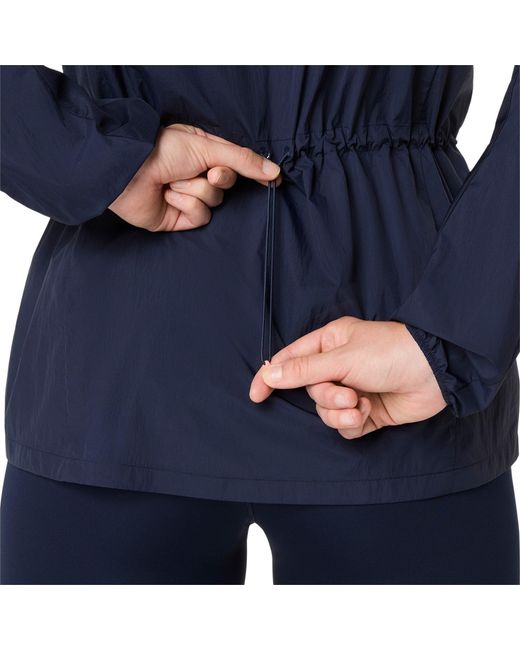 Asics Blue Road Packable Running Jacket