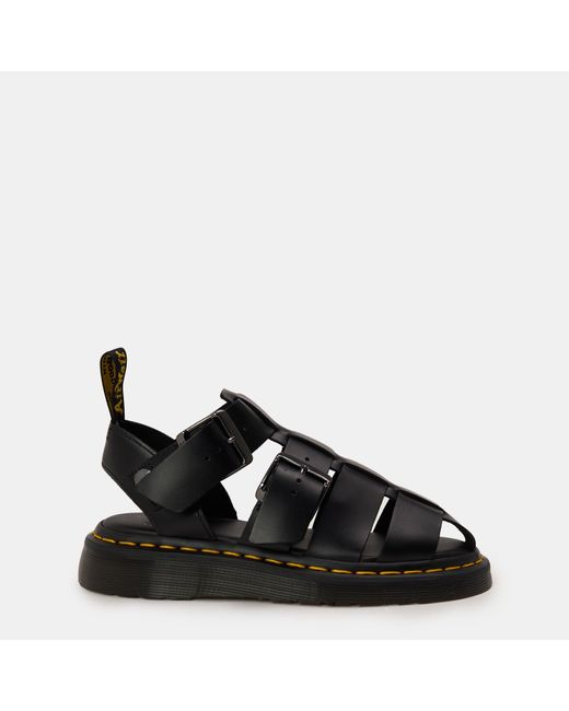 Dr. Martens Black Garin Fisherman Sandal