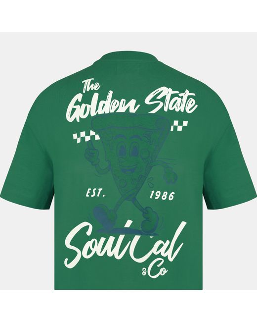 SoulCal & Co California Green Soul Fast Food Oversized T-Shirt for men
