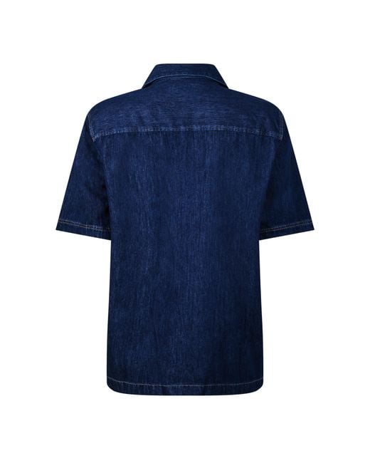 DIESEL Blue D-Paroshort Plain Shirt for men