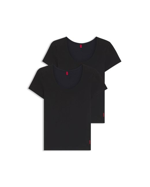 HUGO Black 2 Pack Of Underwear T-Shirts