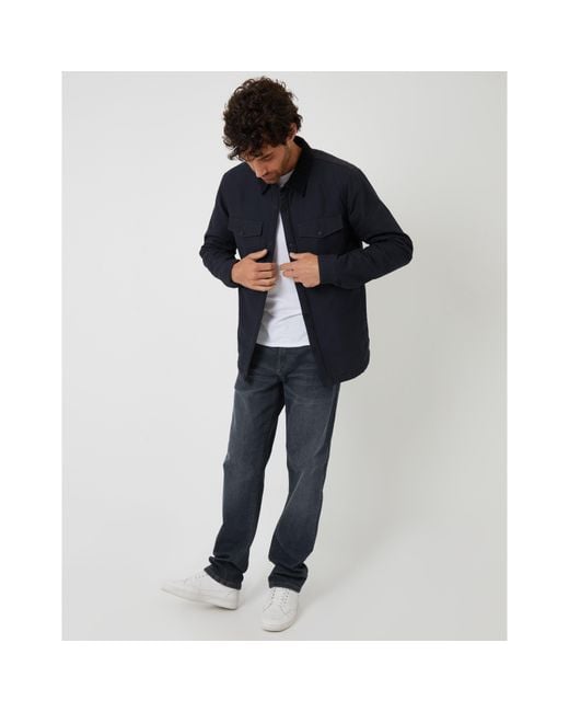Threadbare Blue Tb Cottage Overshirt for men