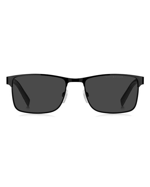 Tommy Hilfiger Black Uv Protection Rectangle Sunglasses for men