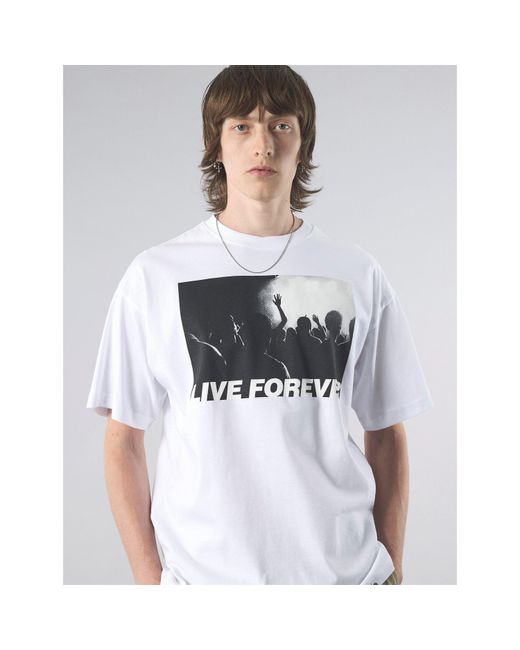 Pretty Green White Pg Live Forever Regular Fit T-Shirt for men