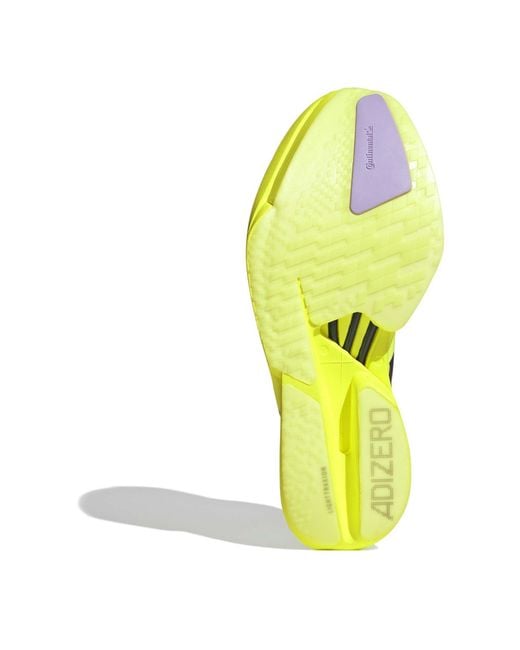 Adidas Yellow Adizero Adios Pro 4 Shoes for men