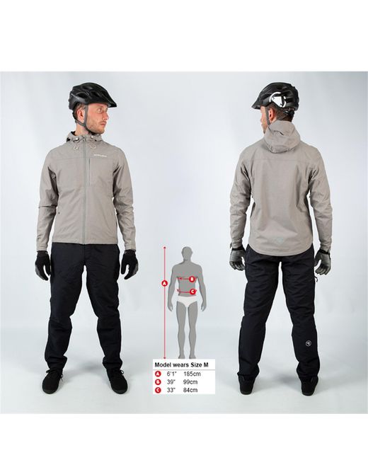 Endura Blue Hummvee Waterproof Hooded Long Sleeve Performance Cycling Jacket for men