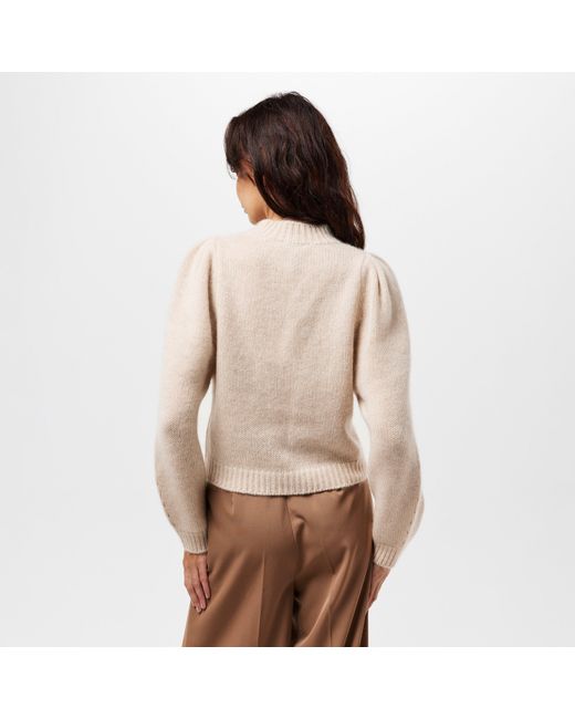Raey White Puffed Sleeve Knitted Jumper