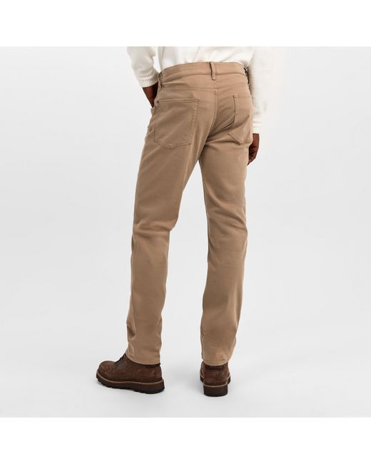 7 For All Mankind Natural Slimmy Sateen Slim Fit Trousers for men