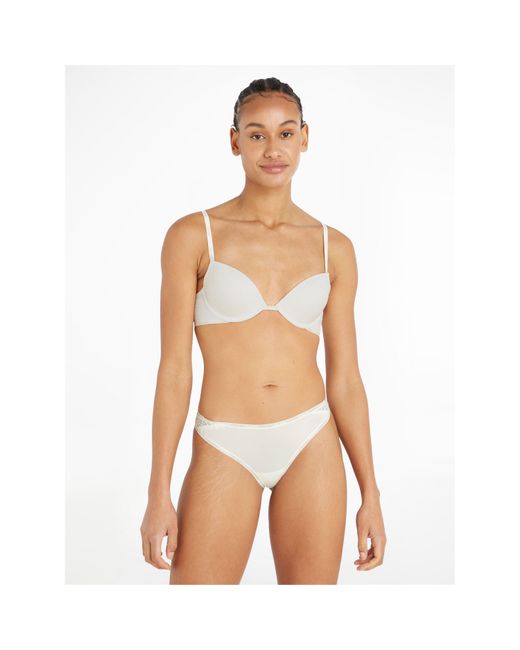 Calvin Klein White Flirty Plunge Bra