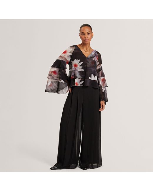 Ted Baker Black Long Sleeve Blouse