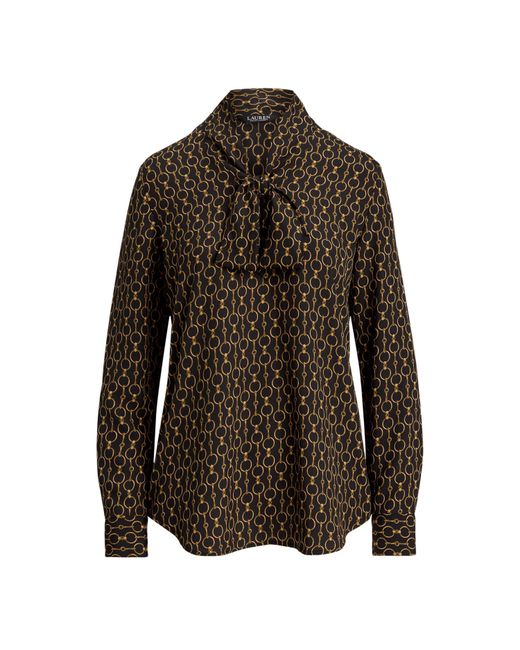 Ralph Lauren Black Long-Sleeve Blouse