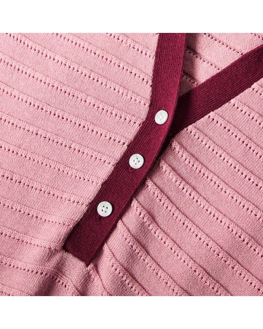 Varley Pink Short Sleeve Polo Shirt