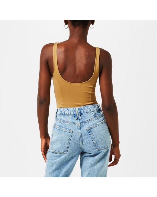 GOOD AMERICAN Blue Scuba U Ring Corset Bodysuit