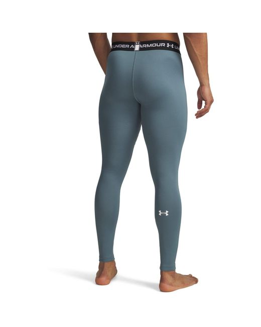 Under Armour Blue Cold Weather Grid Baselayer Leggings for men