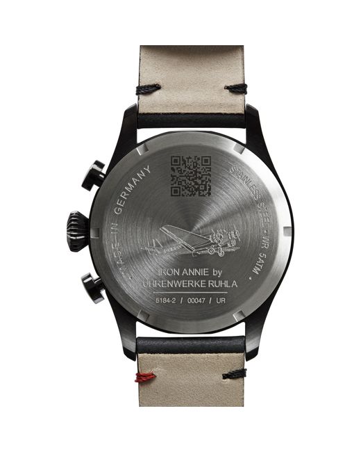 IRON ANNIE Black Flight Control Stainless Steel Classic Analogue Watch for men