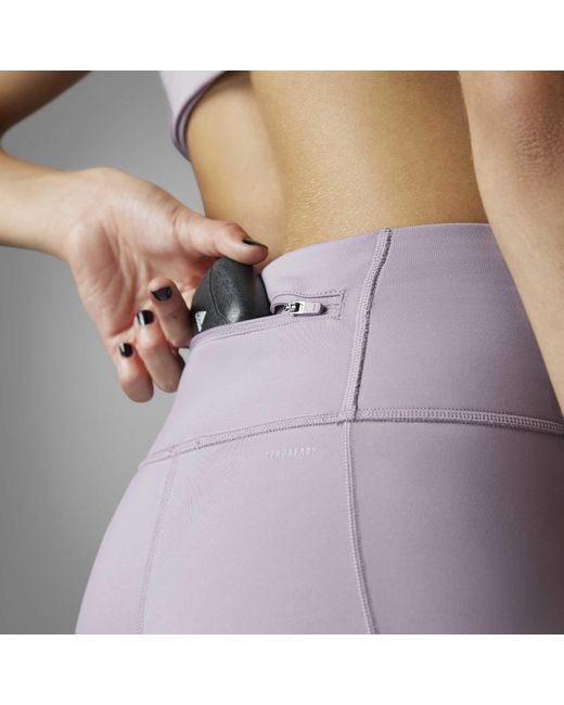 Adidas Purple Ultimate 7/8 Performance Running Tights