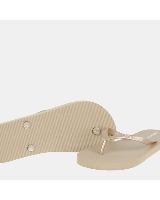 Jack Wills Natural Jw Flop Flip Flops