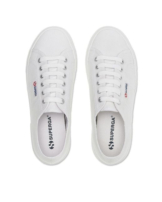 Superga White Micro Pro Trainers Ladies