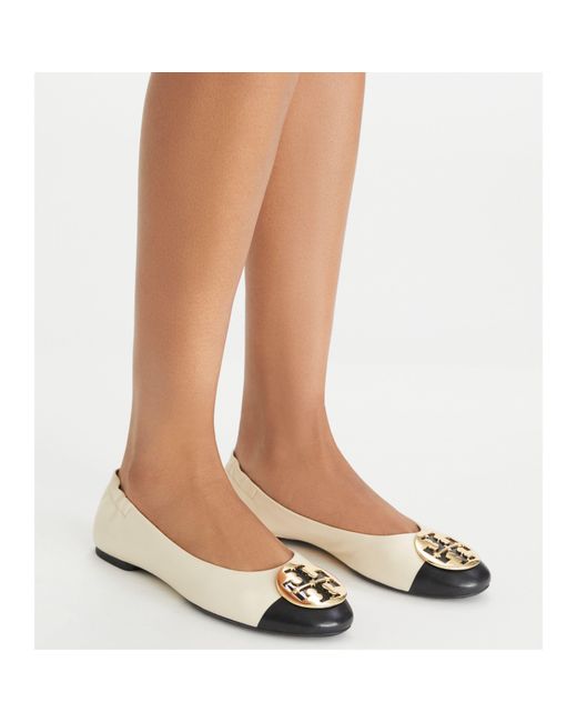 Tory Burch Natural Claire Ballet Pumps
